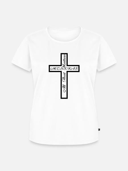 cross messias - Frauen Premium Bio T-Shirt - Weiß