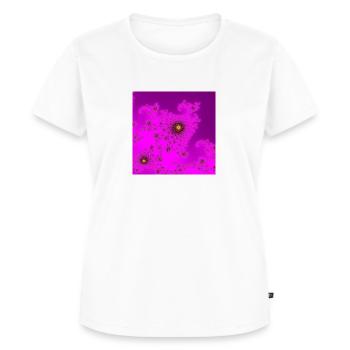 00040 A lila dog - Frauen Premium Bio T-Shirt - Weiß - Vorne - AI Model Female 172 dark (172cm)
