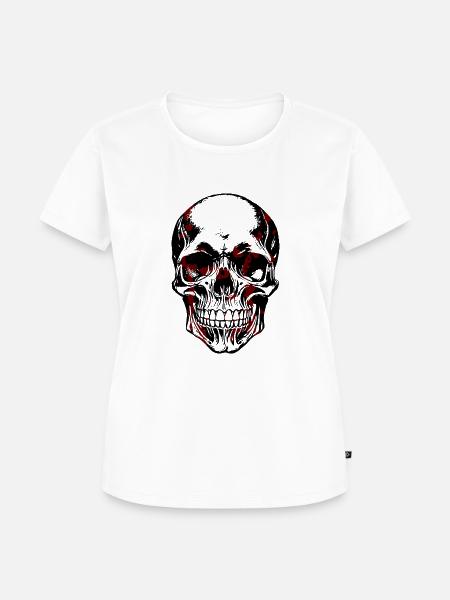 Skull - Frauen Premium Bio T-Shirt - Weiß