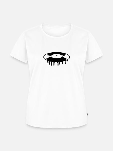 Schallplatte - Frauen Premium Bio T-Shirt - Weiß