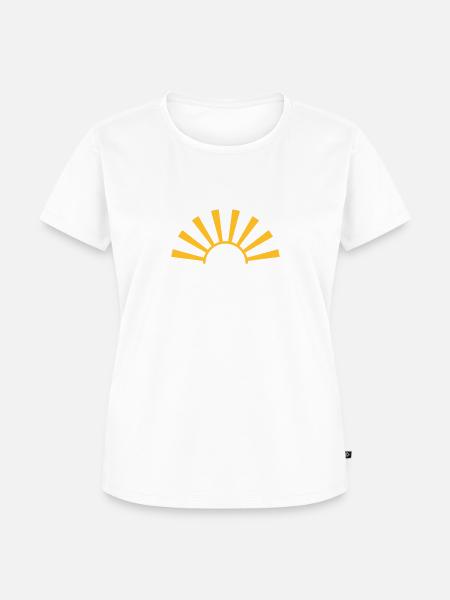 Sonne Strahlen Schön Sonnenaufgang - Frauen Premium Bio T-Shirt - Weiß