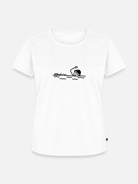 Schwimmer - Kraulschwimmen - Frauen Premium Bio T-Shirt - Weiß