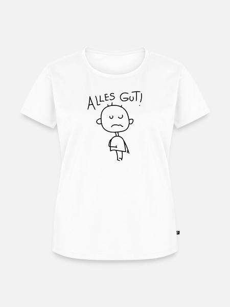 Strichmännchen Satire - Frauen Premium Bio T-Shirt - Weiß