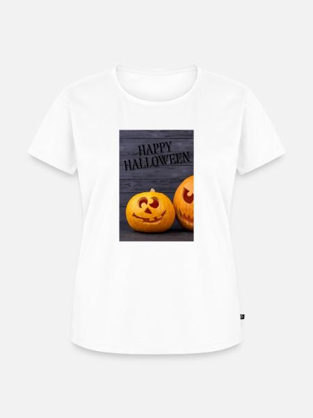 Happy Halloween - Frauen Premium Bio T-Shirt - Weiß