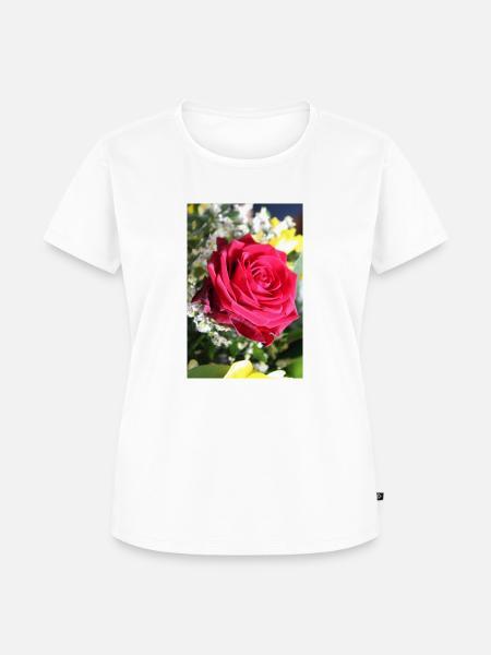 Rose - Frauen Premium Bio T-Shirt - Weiß