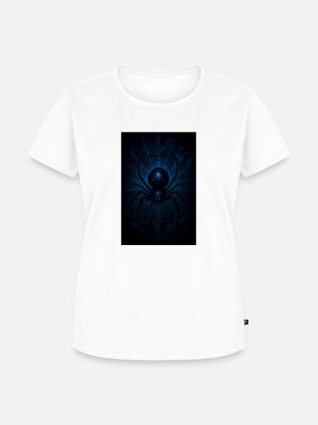 Schwarze Spinne - Frauen Premium Bio T-Shirt - Weiß