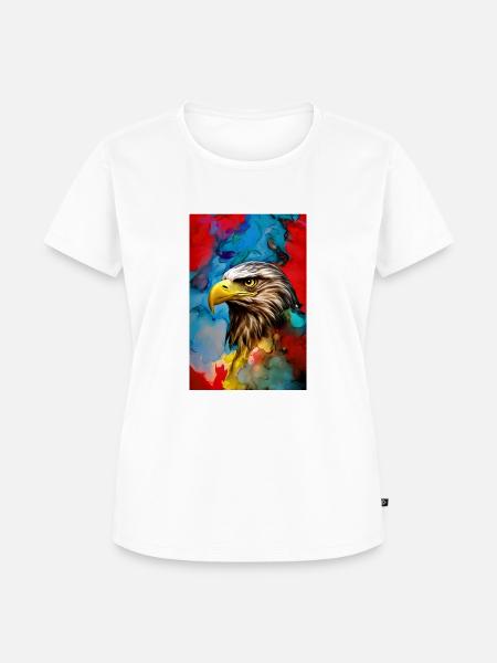 Design eines Adlers - Frauen Premium Bio T-Shirt - Weiß