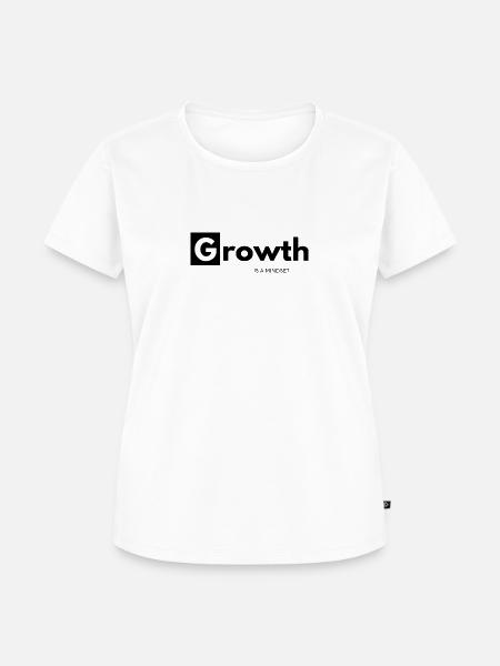 Wachstum ist eine Denkweise - Frauen Premium Bio T-Shirt - Weiß