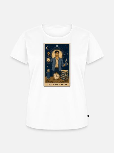Nachtwache | Schichtdienst Tarot - Frauen Premium Bio T-Shirt - Weiß