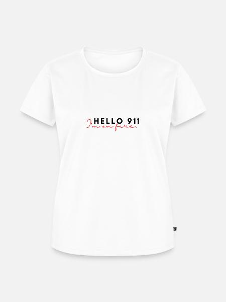 Fire - Frauen Premium Bio T-Shirt - Weiß