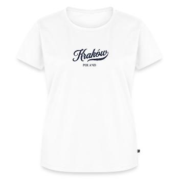 Retro Poland City - Vintage Cracovie - T-shirt Premium bio Femme - blanc - Devant - AI Model Female 172 dark (172cm)