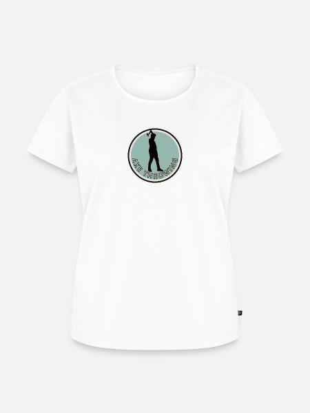 Sportart Axtwerfen - Frauen Premium Bio T-Shirt - Weiß