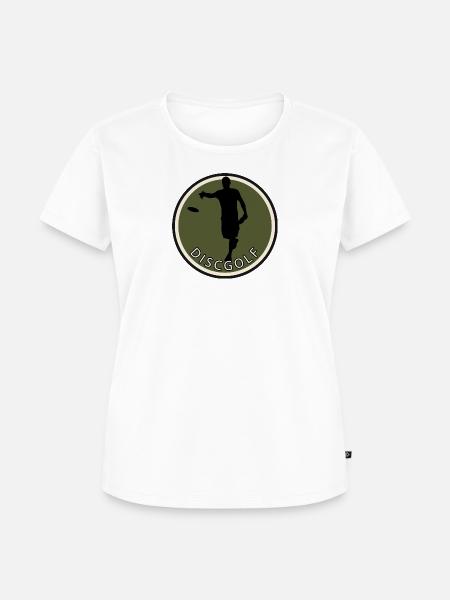 Frisbee Discgolfspieler Frisbee - Frauen Premium Bio T-Shirt - Weiß