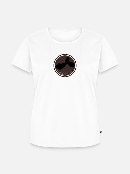Starker Mann Arm Wrestling - Frauen Premium Bio T-Shirt - Weiß