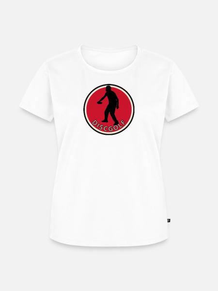 Discgolfspieler Disc - Frauen Premium Bio T-Shirt - Weiß