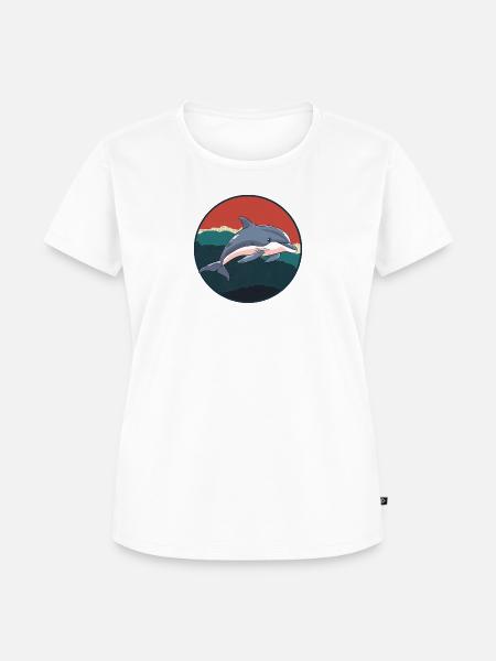 Delfin Meeresbewohner Meerestiere - Frauen Premium Bio T-Shirt - Weiß