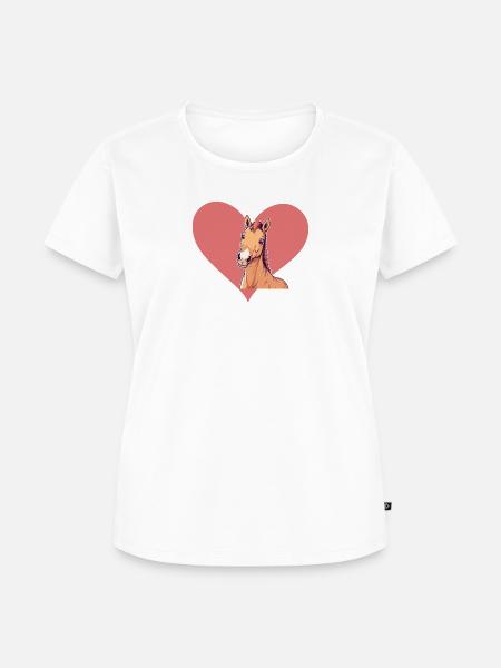 Pferde Hufe - Frauen Premium Bio T-Shirt - Weiß