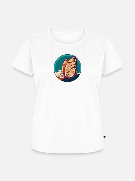Schmetterling Waldbewohner Tier - Frauen Premium Bio T-Shirt - Weiß
