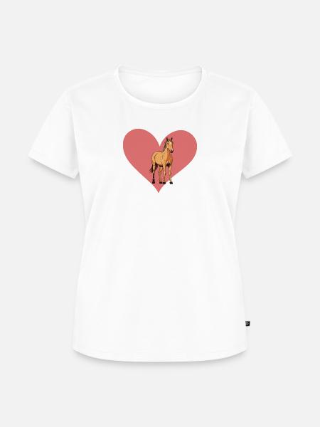 Pferd Ross - Frauen Premium Bio T-Shirt - Weiß