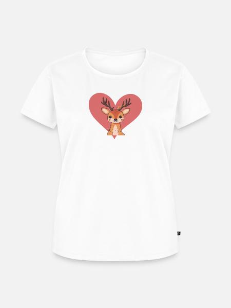 Hirschgeweih Waldbewohner - Frauen Premium Bio T-Shirt - Weiß