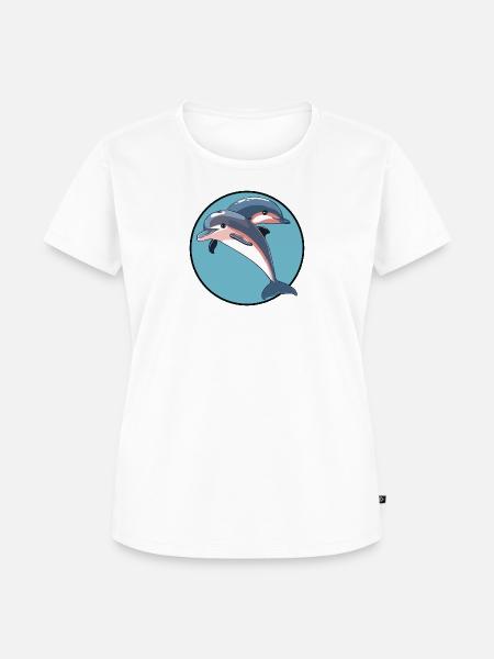 Delfin Meer Meeresbewohner - Frauen Premium Bio T-Shirt - Weiß