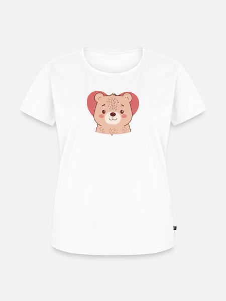 Baer Waldbewohner Braunbär - Frauen Premium Bio T-Shirt - Weiß