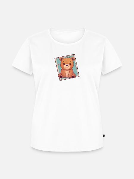 Baer Waldtier Bar - Frauen Premium Bio T-Shirt - Weiß