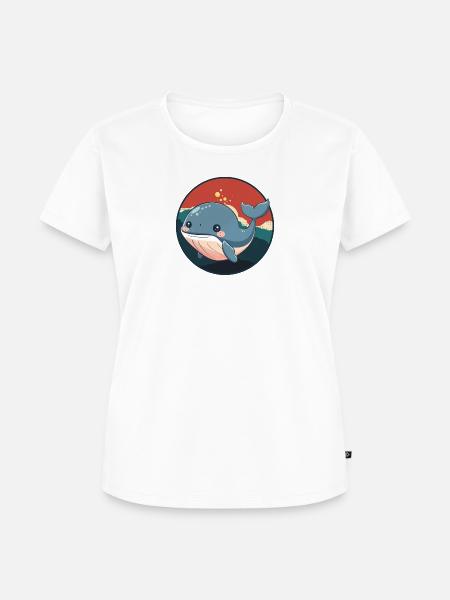 Wal Flosse - Frauen Premium Bio T-Shirt - Weiß