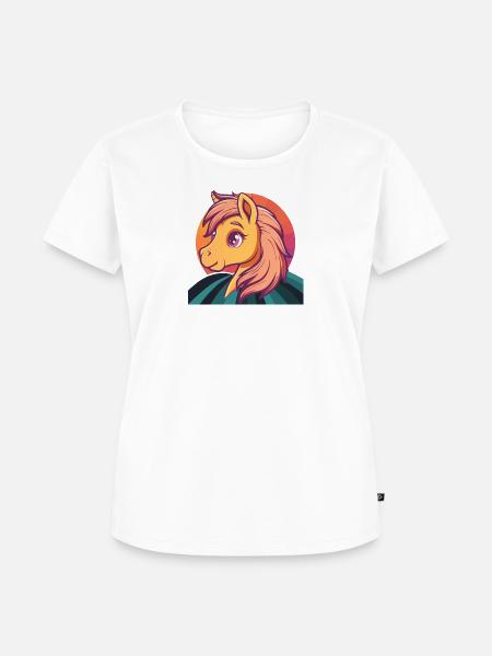 Pferd Ross - Frauen Premium Bio T-Shirt - Weiß
