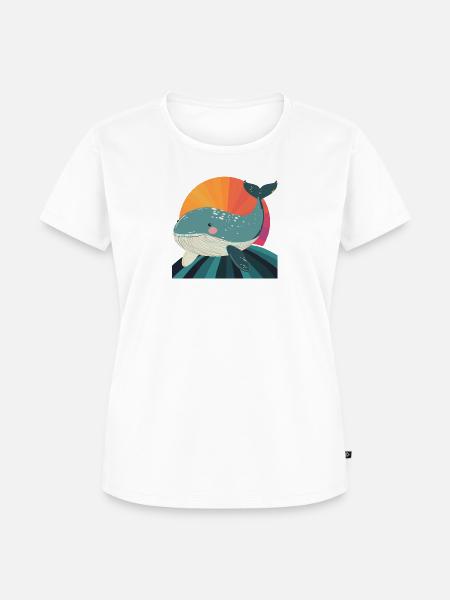 Meeresleben Flosse - Frauen Premium Bio T-Shirt - Weiß