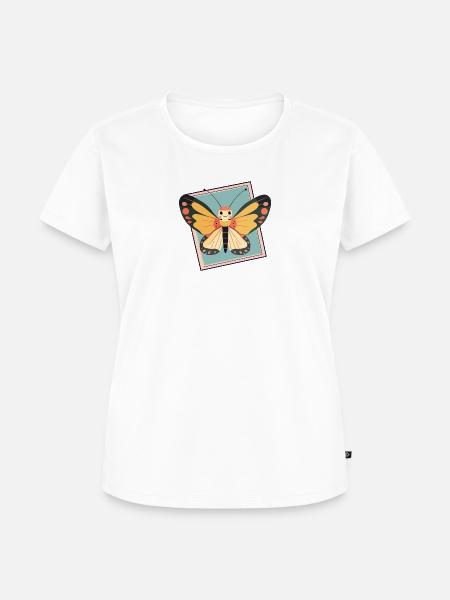 Butterfly Schmetterling - Frauen Premium Bio T-Shirt - Weiß