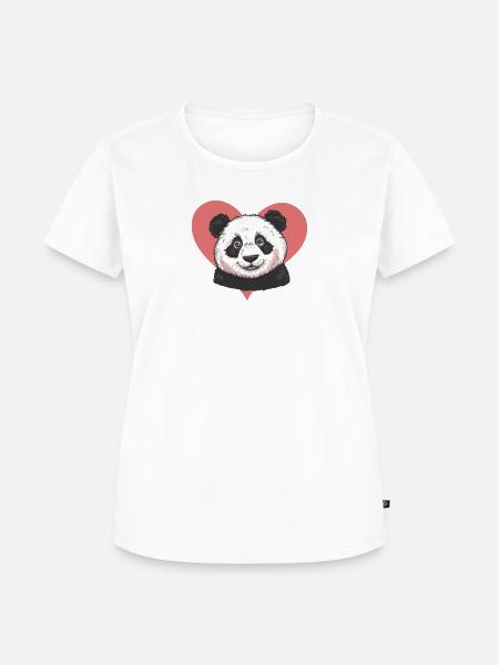 Panda Grizzly - Frauen Premium Bio T-Shirt - Weiß
