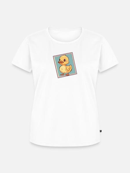 Ente Schnabel Vogel - Frauen Premium Bio T-Shirt - Weiß