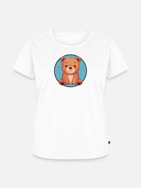 Baer Teddybär Waldbewohner - Frauen Premium Bio T-Shirt - Weiß