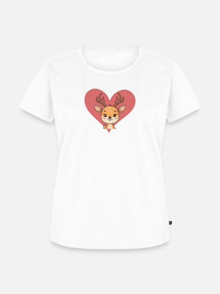Hirschgeweih Hirschjagd Waldbewohner - Frauen Premium Bio T-Shirt - Weiß