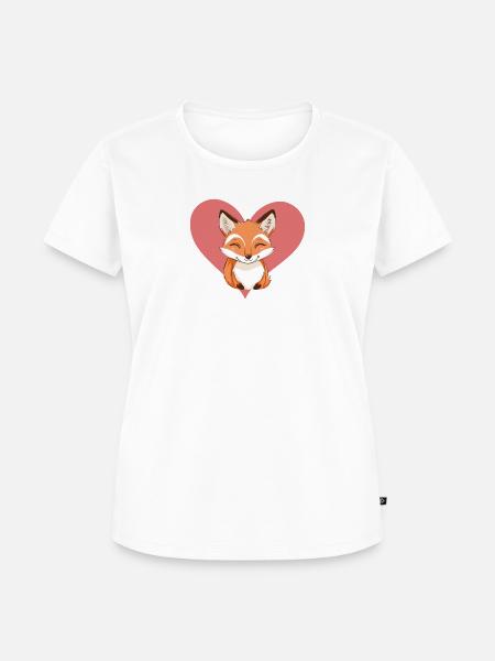 Fuchs Fox Waldtier - Frauen Premium Bio T-Shirt - Weiß