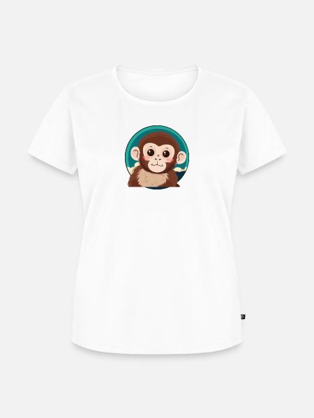 Affe Zootier Affen - Frauen Premium Bio T-Shirt - Weiß