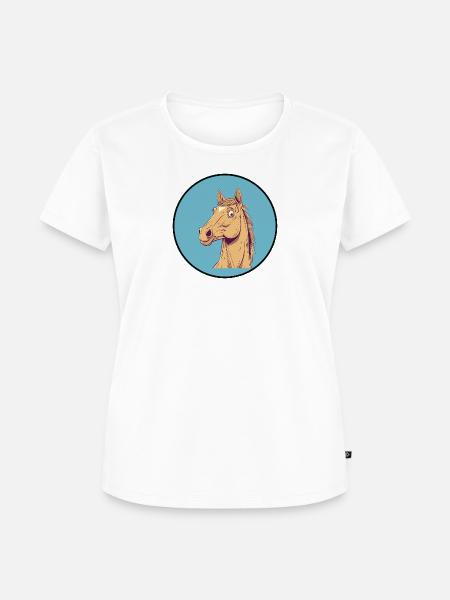 Pferde Reiter Hufe - Frauen Premium Bio T-Shirt - Weiß