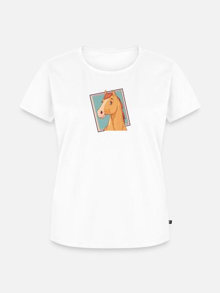 Pferde Ponyhof Ross - Frauen Premium Bio T-Shirt - Weiß