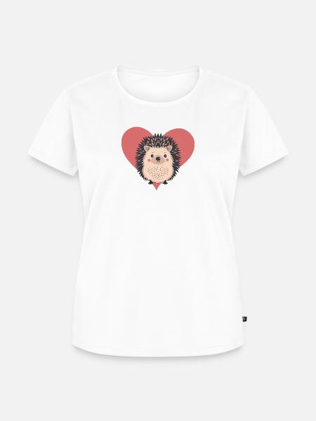 Igel Dornig Herbst - Frauen Premium Bio T-Shirt - Weiß