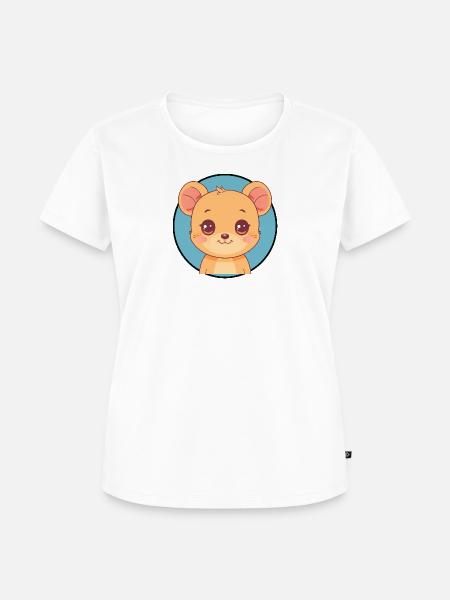 Maus Mäuse Käse - Frauen Premium Bio T-Shirt - Weiß