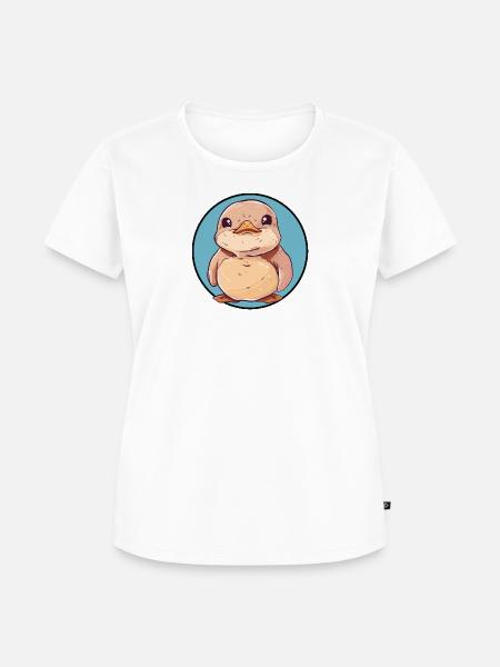 Entchen Vogel - Frauen Premium Bio T-Shirt - Weiß
