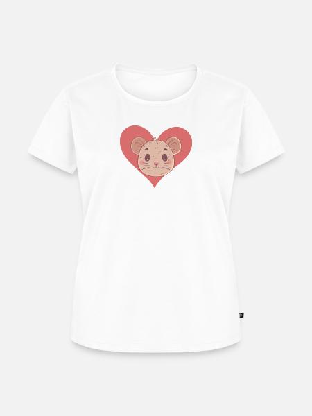 Mäuse Mäuschen Maus - Frauen Premium Bio T-Shirt - Weiß
