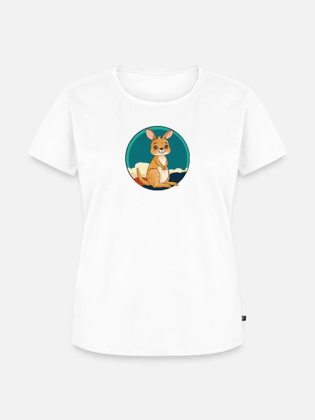 Kaenguru Kangaroo Outback - Frauen Premium Bio T-Shirt - Weiß