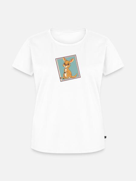 Kaenguru Aussie - Frauen Premium Bio T-Shirt - Weiß