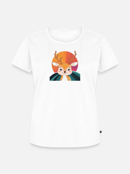 Hirschgeweih Hirschjagd - Frauen Premium Bio T-Shirt - Weiß