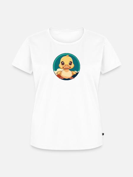 Ente Vogel Quak - Frauen Premium Bio T-Shirt - Weiß