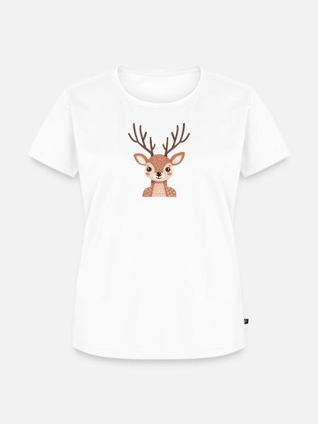 Hirschgeweih Wald Elch - Frauen Premium Bio T-Shirt - Weiß