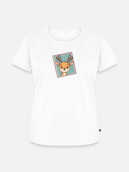 Hirsch Rehkitz Hirschjagd - Frauen Premium Bio T-Shirt - Weiß