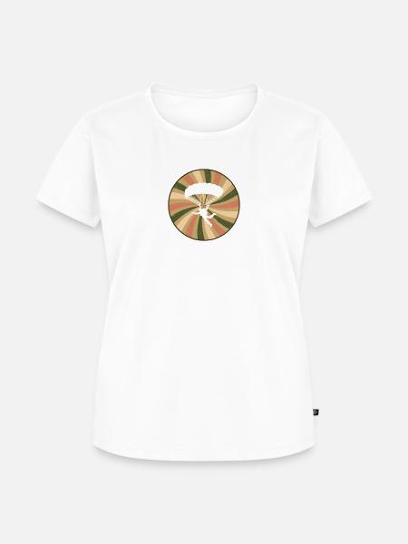 Skydiving Skydive Freifall - Frauen Premium Bio T-Shirt - Weiß
